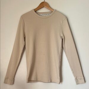 Cactus Man Beige Long Sleeve Thermal Top Small